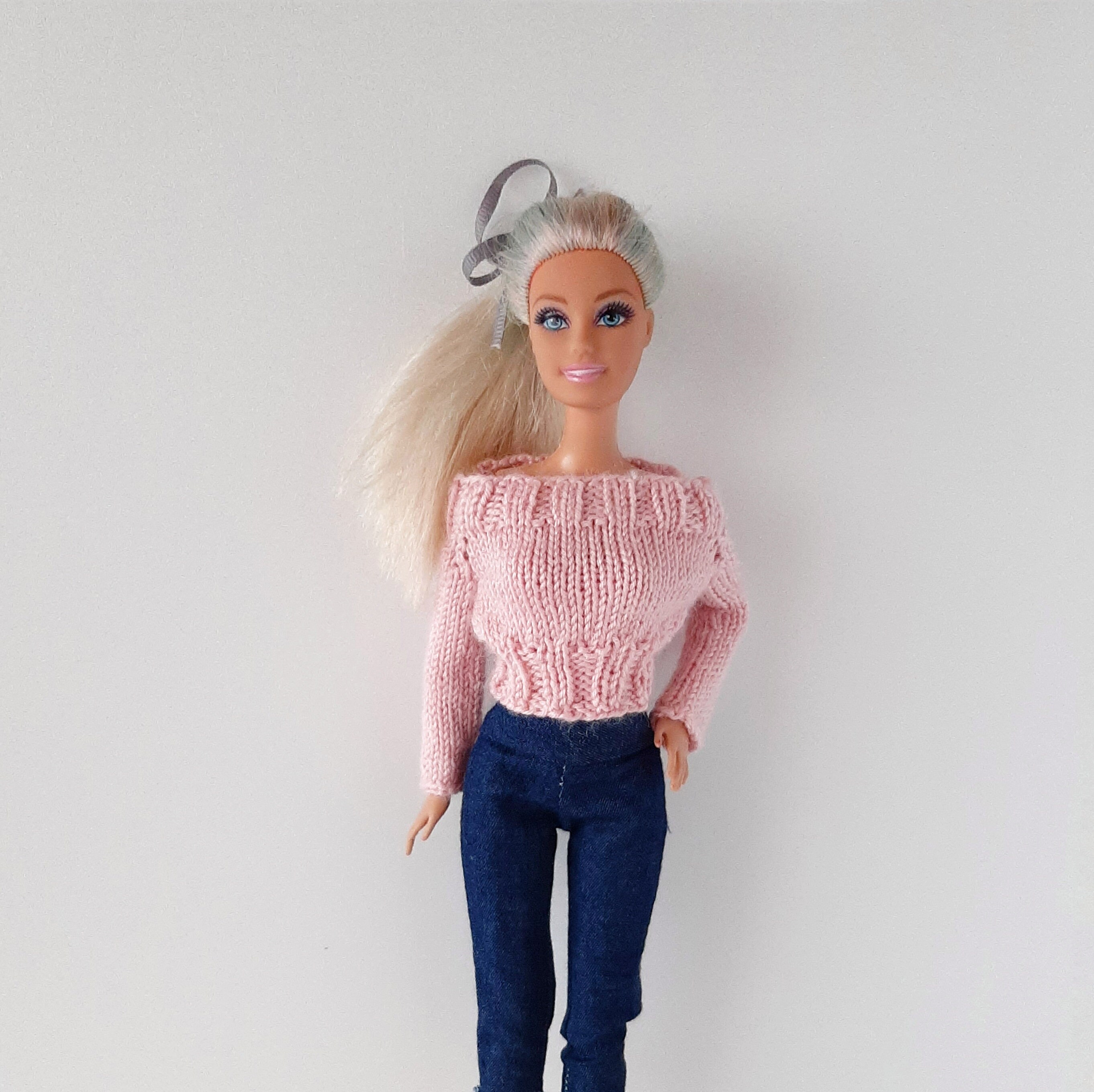 Barbie clothes knitted sweater. Barbie fashion. Yellow barbie | Etsy