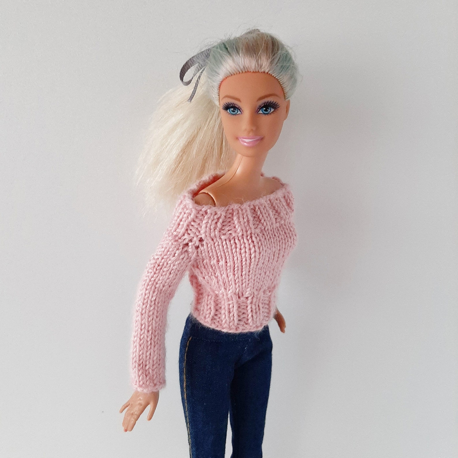 Barbie clothes knitted sweater. Barbie fashion. Yellow barbie | Etsy