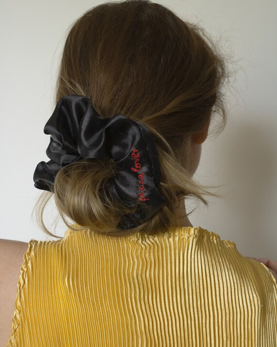 scrunchie elastic hair accessory chignon handmade Scrunchies in satin different colors handmade