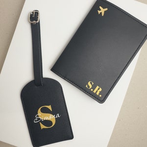 TRAVEL / PASSAPORTO+TAG — portapassaporto personalizzato, etichetta da viaggio, kit viaggio, nome stampato, regalo per lei regalo per lui