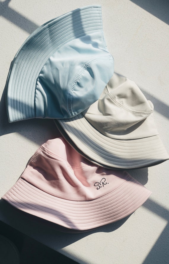 Bucket Hat // Embroidered Bucket Hat with initials Minimalist Old School 90's, Inspiring, Summer Vsco Girl, Gift for Her