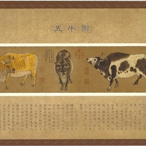China 2021 Pergamino de los Cinco Bueyes de Han Huang M/S MNH