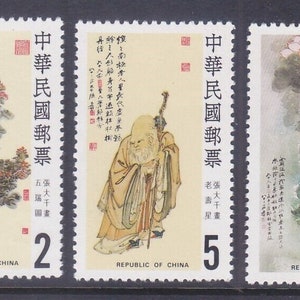 Taiwan 1984 schilderijen van Chang Ta-chien set van 3 postfris