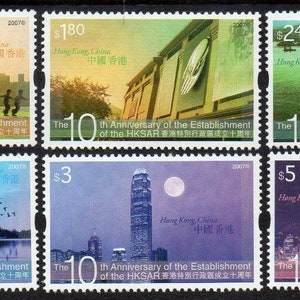 Hong Kong 2007 10. rocznica powstania HKSAR zestaw 6 MNH