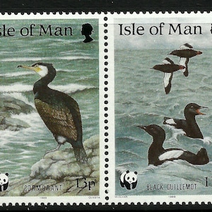 Isle of Man 1989 Endangered Seabirds set of 4 MNH with WWF Panda Logo