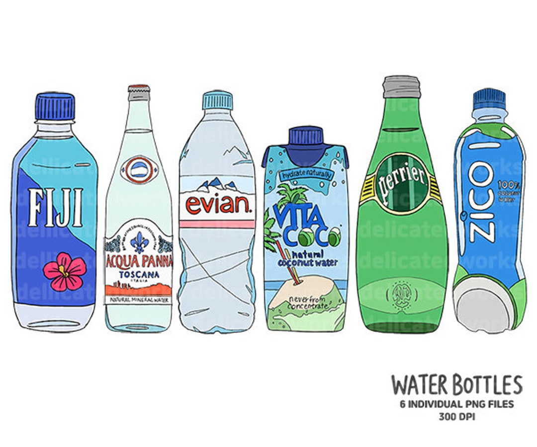 Water Bottle Clipart, Sticker Clipart, Planner Sticker Clipart, Food Clipart,  Cute Clipart, Goodnotes Sticker, Commercial Clipart, - Etsy