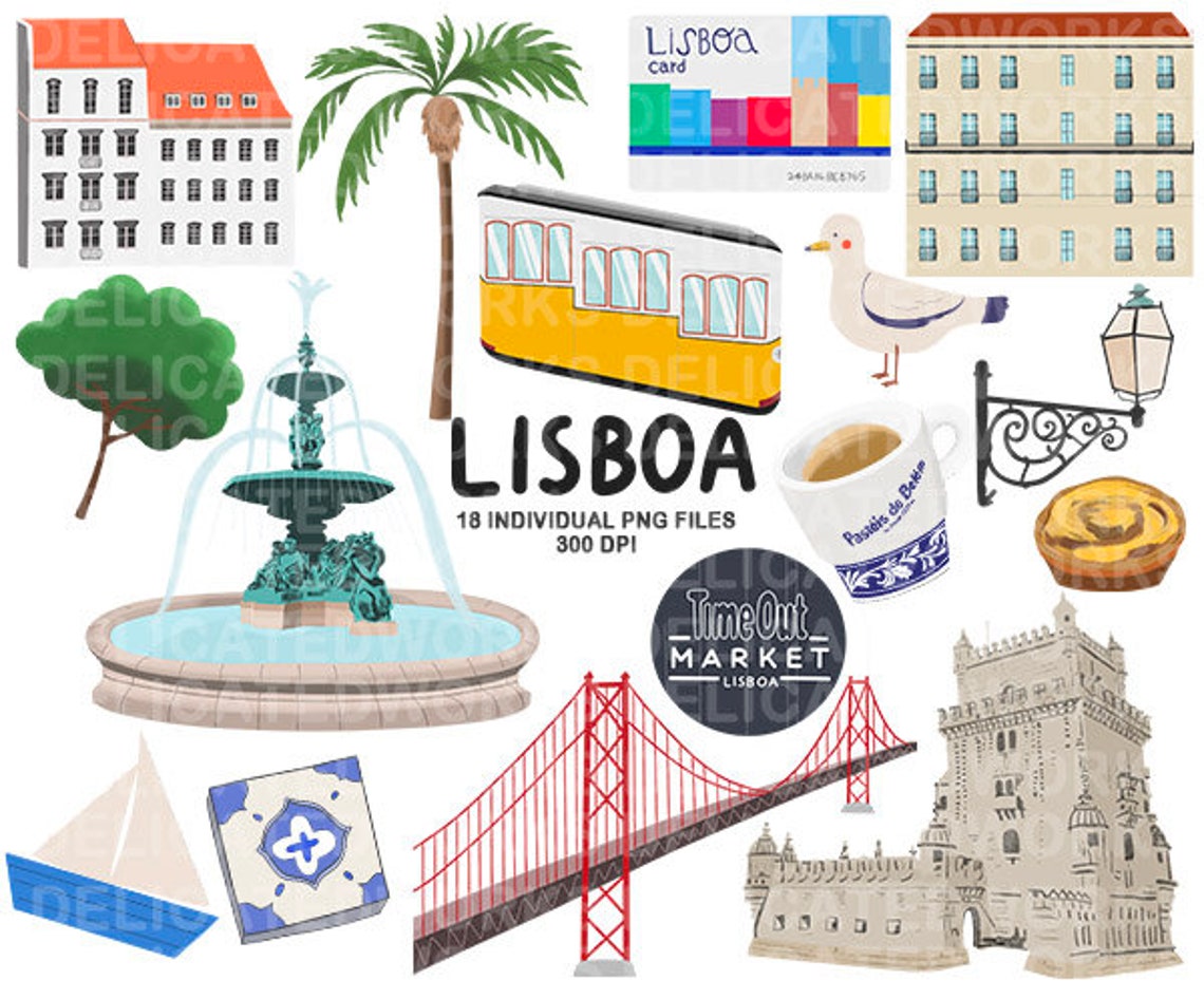 Portugal Lisbon Clipart, Sticker Clipart, Lisboa Clipart, Cute Clipart