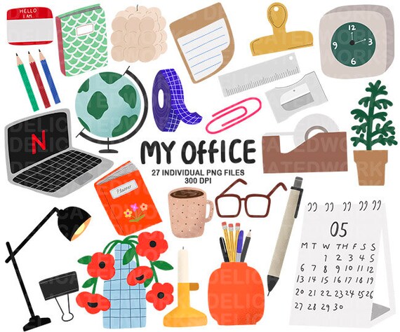 My Office Clipart Planner Clipart Home Office Clipart - Etsy Canada