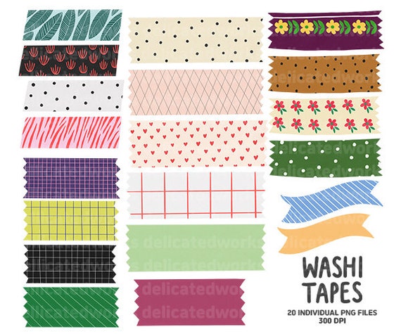 DIGITAL WASHI TAPE | Aesthetic Colotful Washi tape | for GoodNotes,  Notability, OneNote Clipart, Galaxy Washi Tape For Digital Planner