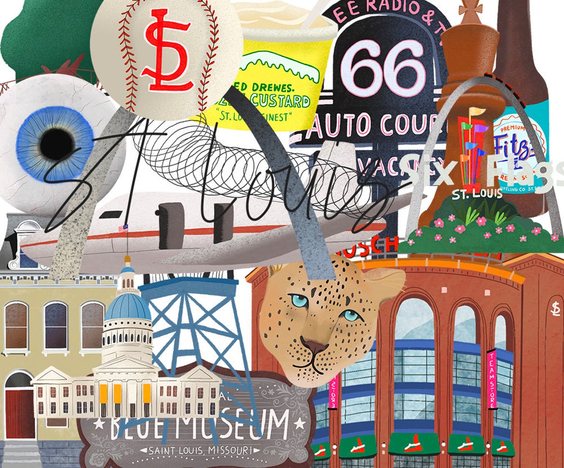 Saint Louis Clipart, St. Louis Travel Stickers for Planners and ...