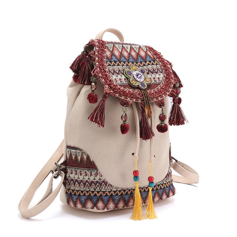 Hippy Boho Backpack Women Backpack Rucksack Summer Bag Hempbag | Etsy