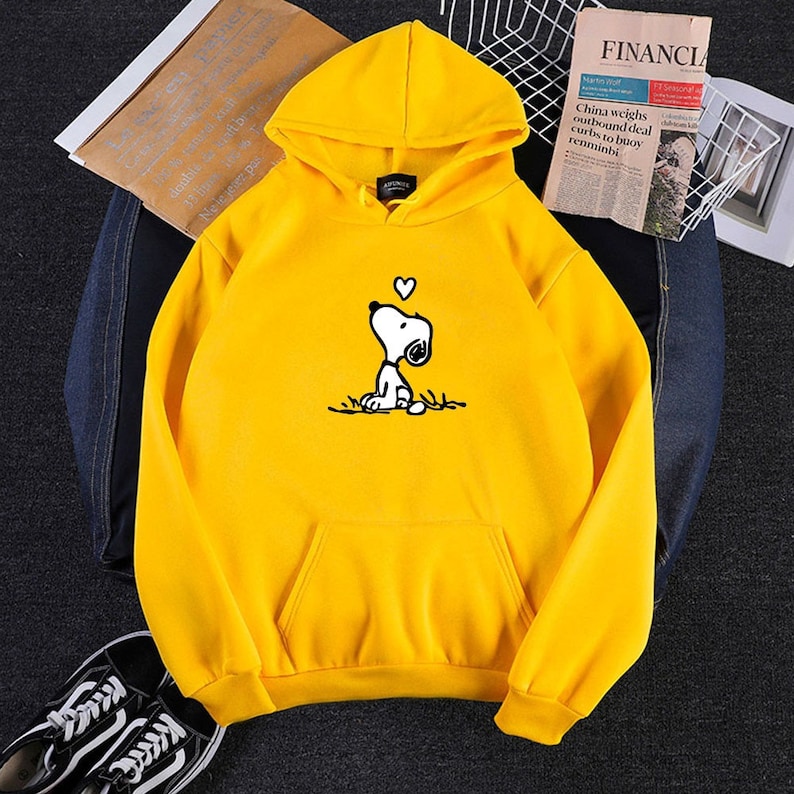 Snoopy hoodie The Peanuts sweater pullover Snoopy Etsy
