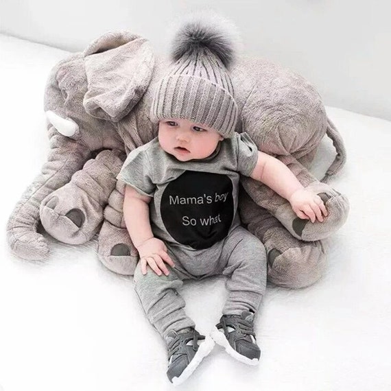 baby elephant plush pillow