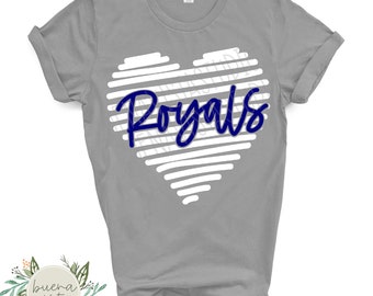 royals shirt with heart