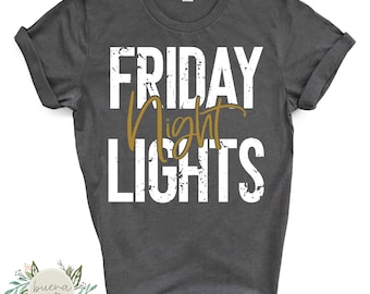 Friday Night Lights Distressed and Regular Football SVG + PNG Digital Download for DTF