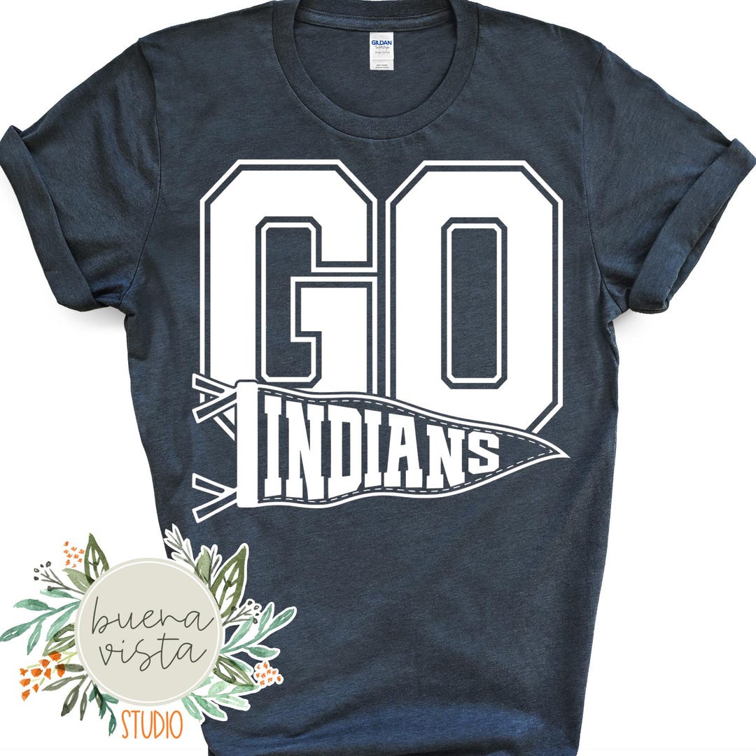 Go Indians Pennant Mascot SVG Digital Cut File PNG - Etsy
