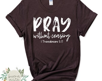 Pray Without Ceasing SVG Christian Digital Cut File + PNG Digital Download for DTF