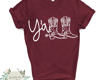 Y'all Digital Cut File Cowboy Boots SVG + PNG Digital Download for DTF