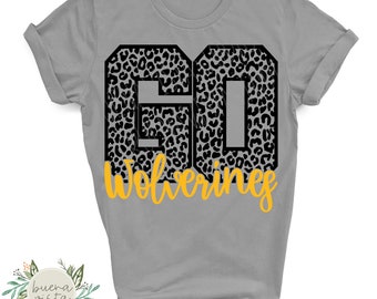 Wolverines Leopard mascotte shirt SVG, PNG-bestand knippen (digitale download)