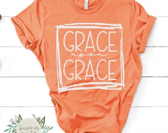 Archivo de corte Grace Upon Grace Cristiano SVG + PNG Descarga digital para DTF