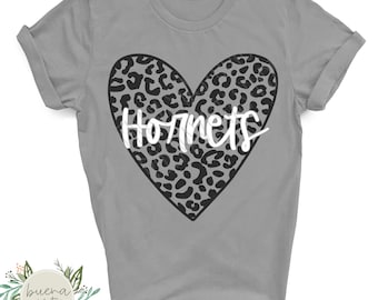 Leopard Heart Hornet Mascot SVG, PNG - Digital Cut File