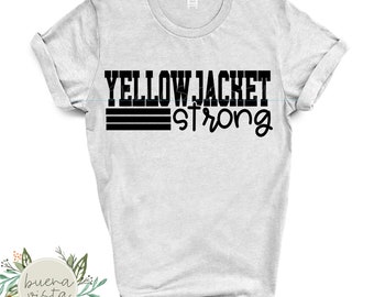 Yellow Jackets Strong Mascot Shirt SVG, PNG - Digital Cut File