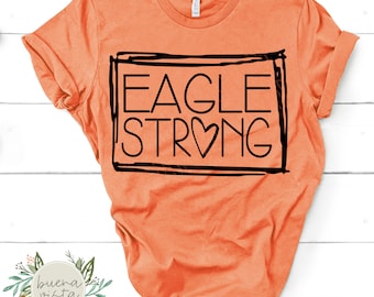 Eagle Strong Mascot Spirit Shirt SVG + PNG Digital Cut File and Download for DTF
