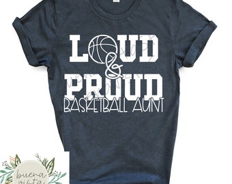 Basketball Aunt Spirit Shirt SVG PNG, Proud Fan Design (Digital Download)