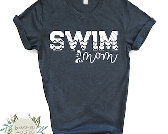 Swim Mom Spirit Shirt SVG + PNG Digital Cut File and Download for DTF