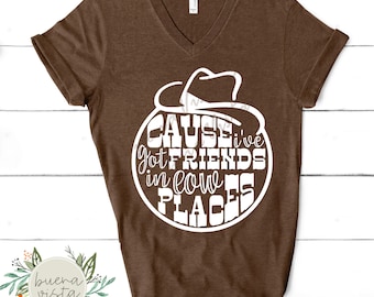 Friends In Low Places SVG, PNG | Country Music Digital Download