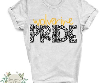 Wolverine Pride Leopard mascotte geest shirt SVG + digitaal png-bestand knippen en downloaden voor DTF