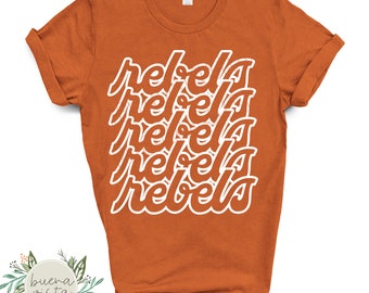 Rebels Mascot Spirit Shirt SVG + PNG Digital Cut File and Download for DTF