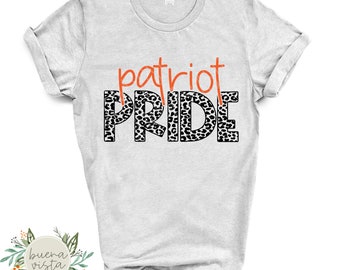 Patriot Pride Leopard Mascot Shirt SVG, PNG (Digital Download)