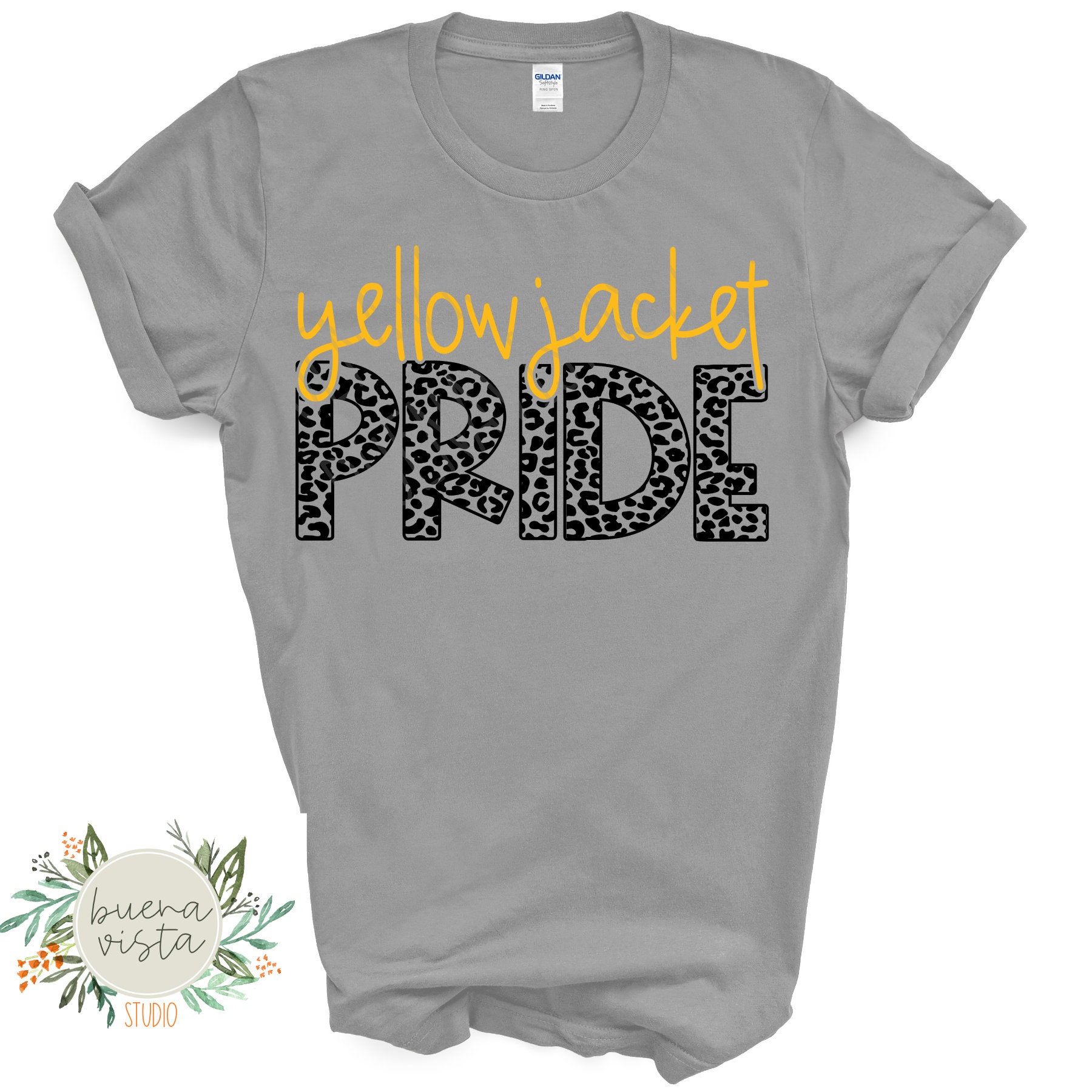 Yellow Jacket Pride Leopard Mascot SVG Digital Cut File + PNG