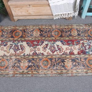 Turkish Rug, Vintage Rug, Small Rugs, Anatolian Rug, Rugs For Entry, 2.2x4 ft Beige Rug, Door Mat Rug, Home Decor Rug, Gift For Her,  7715