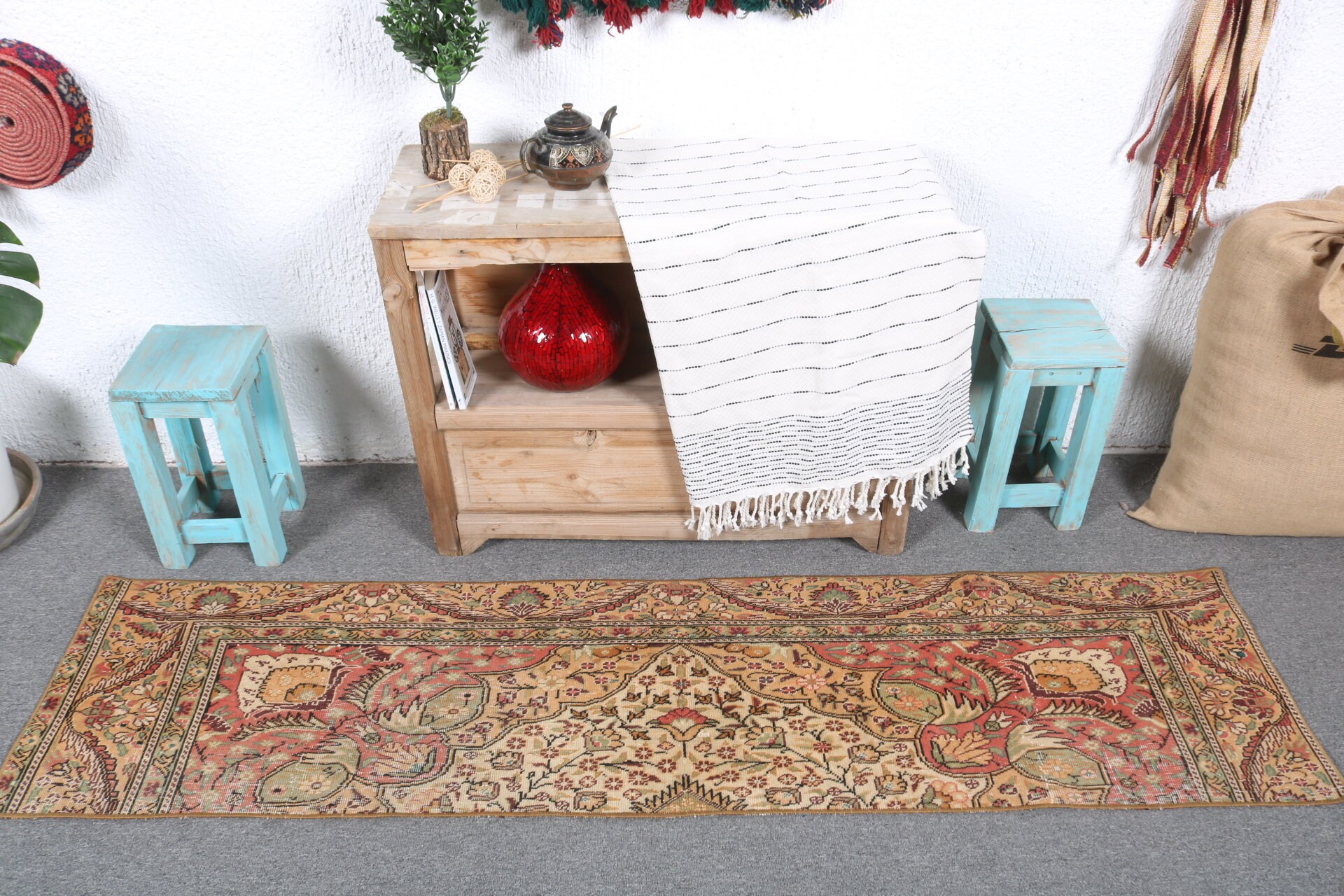 ランナーラグ、ヴィンテージラグ、トルコラグ、アンティークラグ