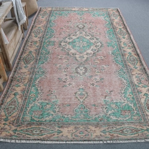 Turkish Rug, Vintage Rug, 5.2x9.4 ft Large Rugs, Antique Rug, Rugs For Living Room, Brown Oriental Rug, Gift For Her,