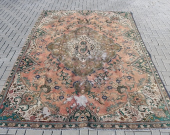特大カーペット、トルコラグ、ヴィンテージラグ、ウシャクラグ、90x125
