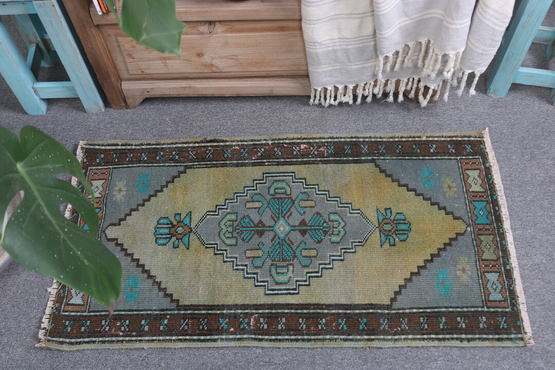 Turkish Rug, Vintage Rug, Small Rugs, Anatolian Rug, Rugs for Entry, 1 ...