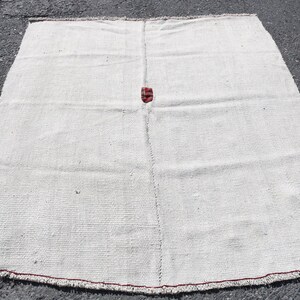 Handwoven Turkish Rug, Hemp Rug, Vintage Floor Rug, Home Decor, 156x172cm Antique Rug, Unique Area Carpets