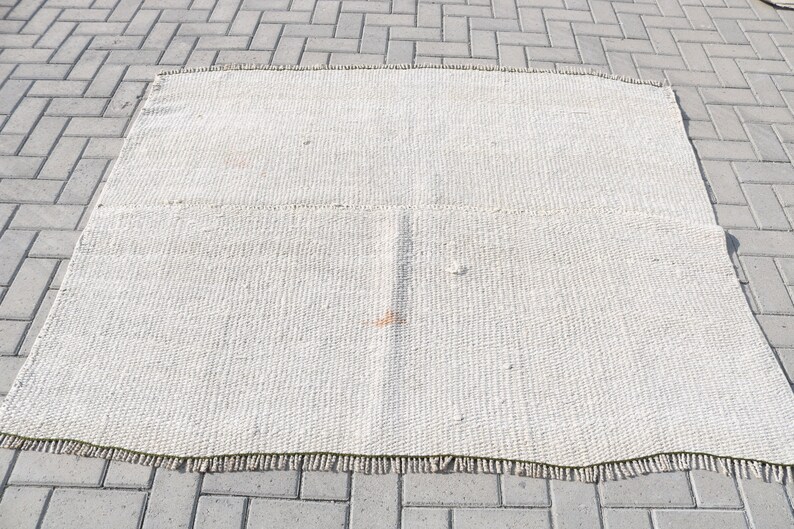 Turkish Rug, Vintage Rug, Hemp Rug, Area Carpet, Home Decor Rug, 71x55 inches White Rug, Tribal shops Bedroom Carpet, Indoor Carpet, 5381