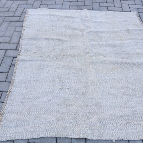 Vintage Hemp Rug, Turkish Rug, Accent Carpet, Antique Carpet, 65x55 inches Beige Carpet, Anatolian Bedroom Rug, high quality Turkey Entry Rugs, 6308