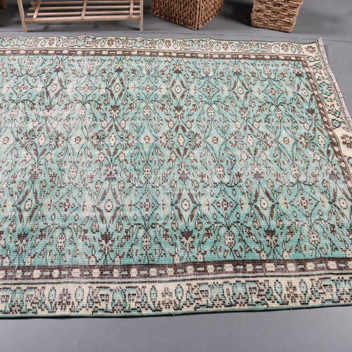 Large Rug, Vintage Rug, Turkish Rug, Antique Rug, 60x98 inches shops Green Rug, Turkey Salon Carpet, Oversize Rug, Bohemian Bedroom Carpet, 6540