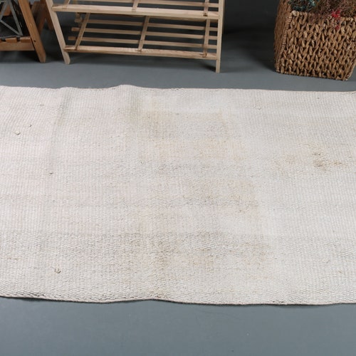 Hemp Rug, Turkish Rug, Small Rug, Vintage Rug, Oushak Rug, shops 33x66 inches Beige Carpet, Turkey Wall Hanging Carpet, Wool Little Rugs, 5884