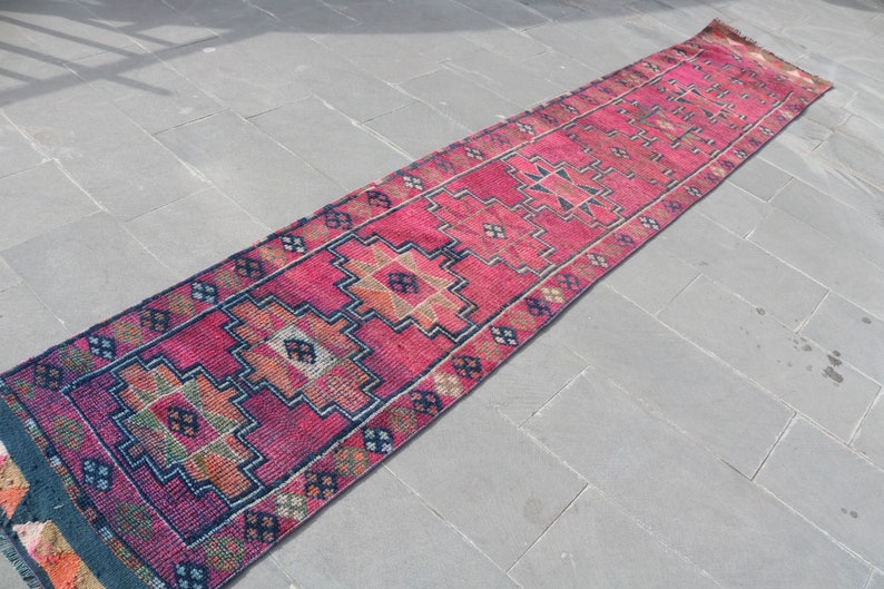 Vintage Rug Turkish Rug Runner Rug Herki Rug 29x153 Inches Etsy