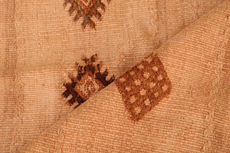 Antibacterial Rug Original 1051 Area Rug 5.7x5.1 ft Hemp Rug Orange Rug Hygienically Rug Handmade Rug Turkish Rug Organic Rug