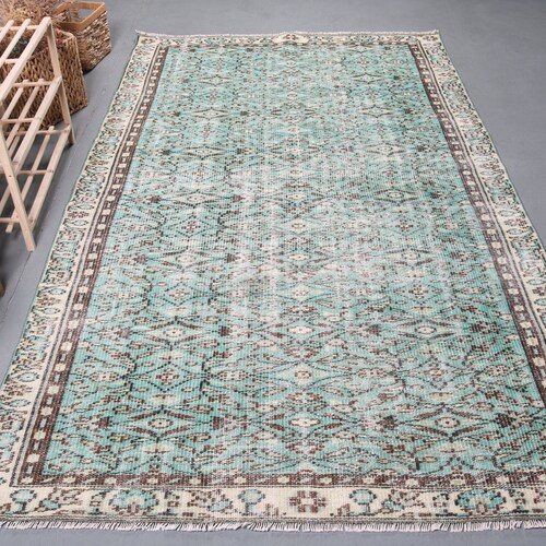 Large Rug, Vintage Rug, Turkish Rug, Antique Rug, 60x98 inches shops Green Rug, Turkey Salon Carpet, Oversize Rug, Bohemian Bedroom Carpet, 6540