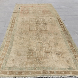 Turkish Rug, Large Rug, 5x10.4 ft, Vintage Rug, Anatolian Rug, Antique Rug,Organic Rug, Living Room Rug, Oriental Rug, Handmade Rug, 2546