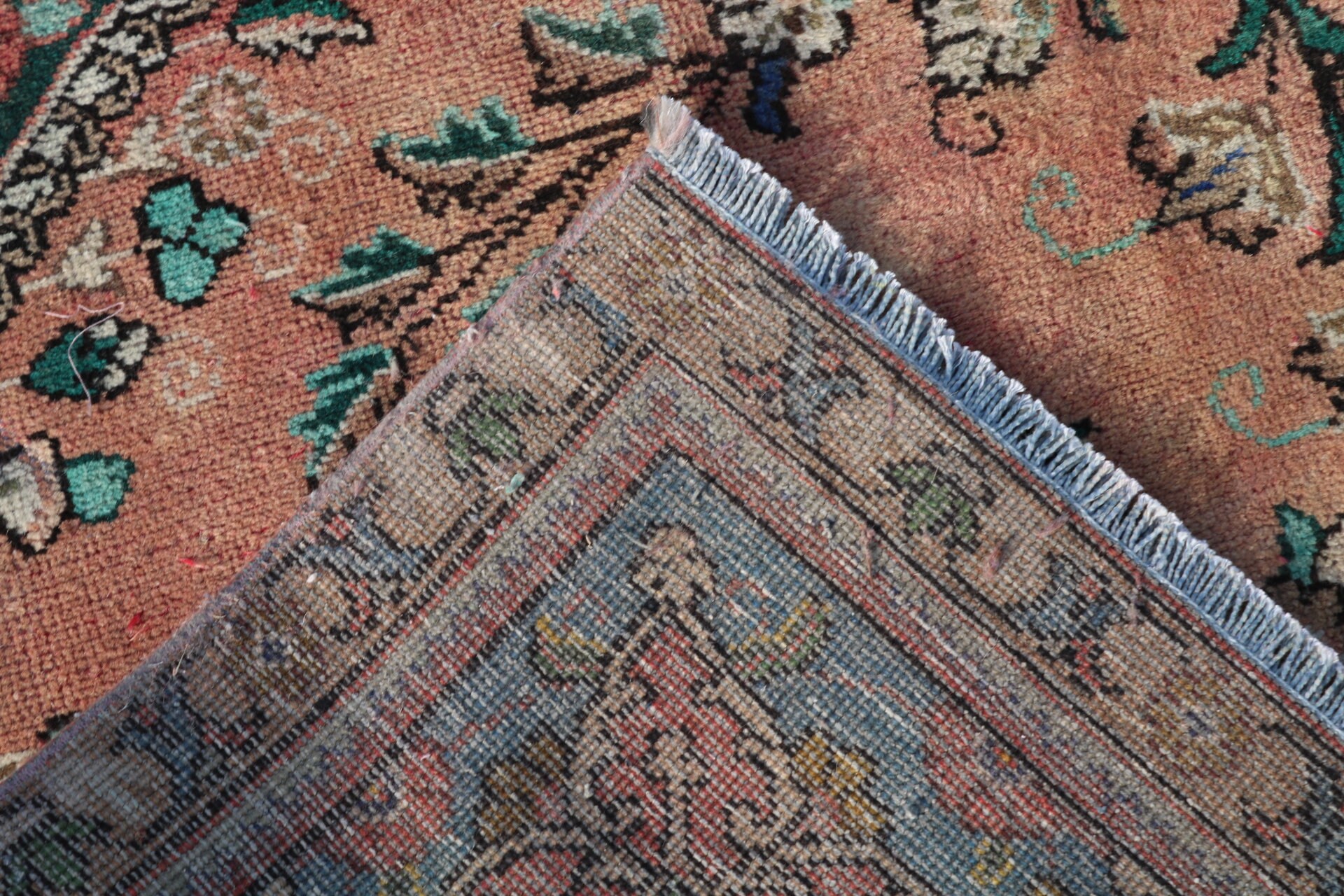 特大カーペット、トルコラグ、ヴィンテージラグ、ウシャクラグ、90x125