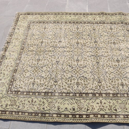 Turkish Rug, Salon Rug, 4.9x8.7 ft, Large Rug, Oushak Rug, Antique Rug,Organic Rug, Oriental Rug, Vintage Rug, Handmade Decor Rug, shops 2785